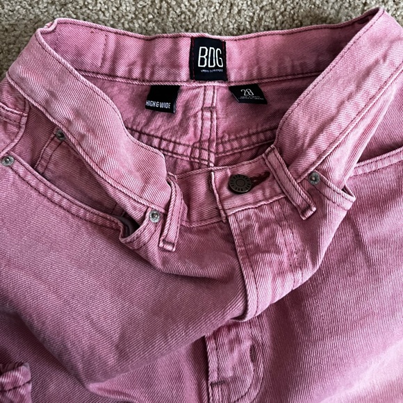 High wide pink jeans from urban outfitters - Picture 4 of 8